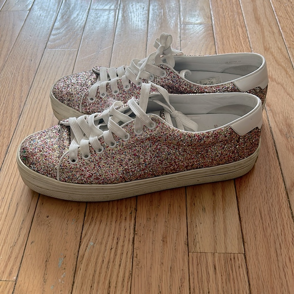 YSL Saint Laurent Leather Color block pattern